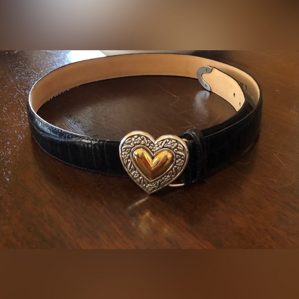 Brighton Gold heart with Silver Surround Sz. L